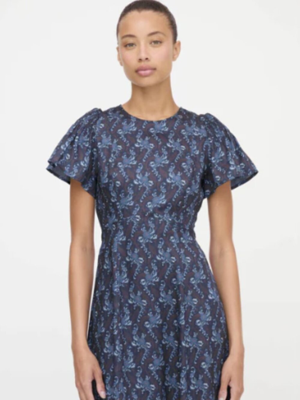 NWT Hill House Dominique Dress in Navy Cala Paisley